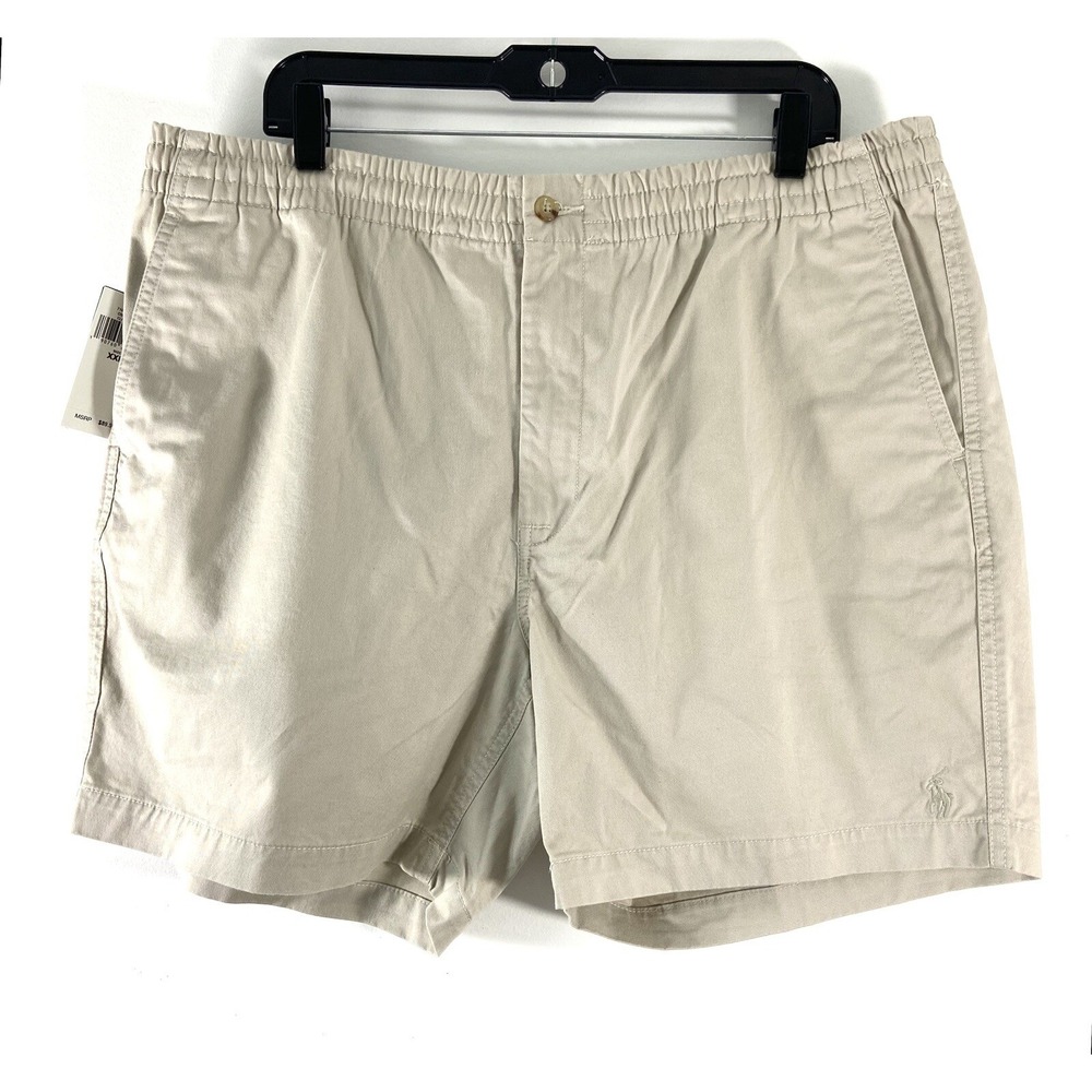 Polo Ralph Lauren Shorts Men's XXL Beige Classic Fit Stretch Cotton NWT
